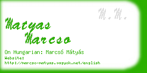 matyas marcso business card